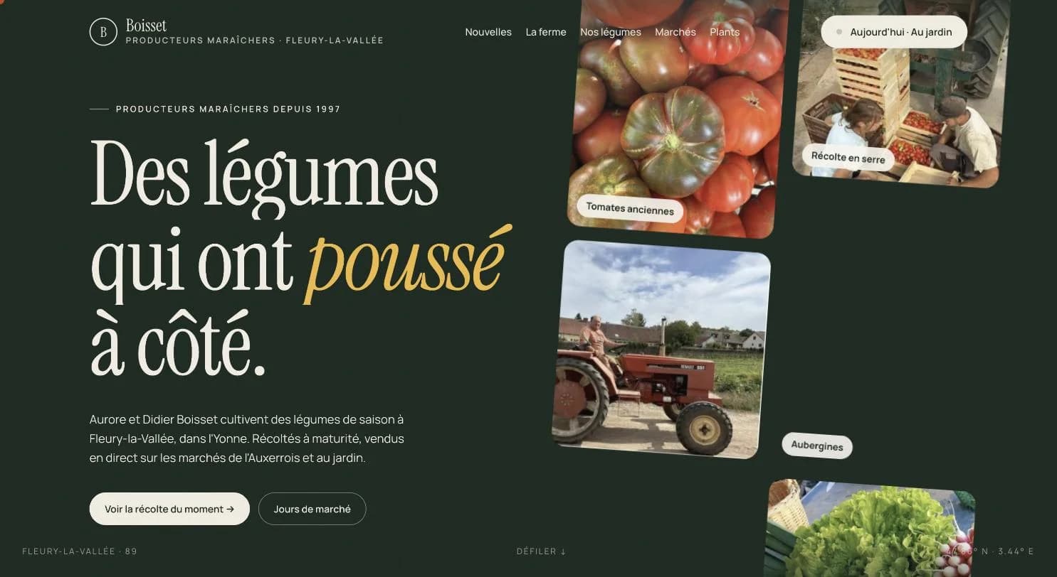 Aperçu du projet Boisset Maraîchers