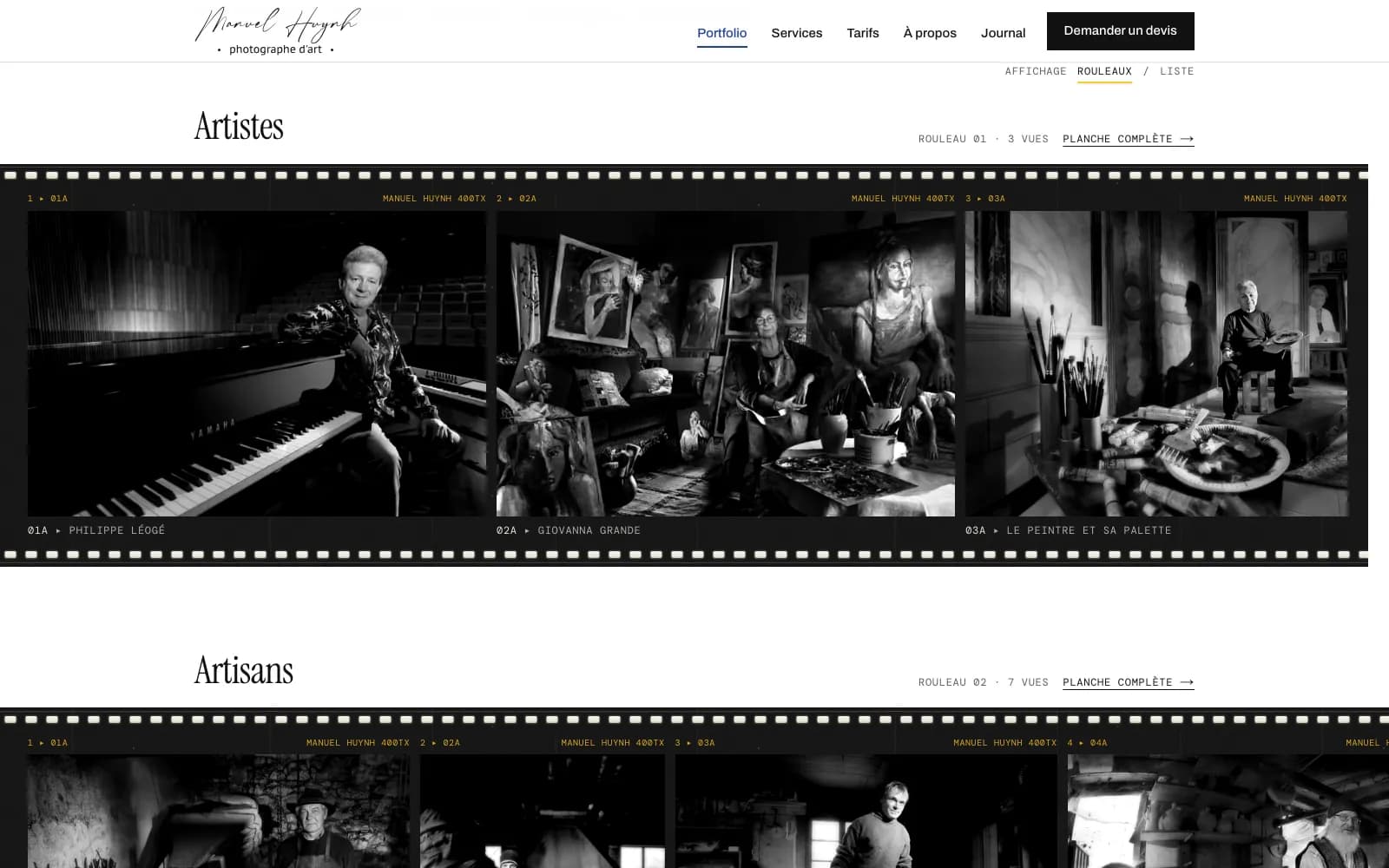 Capture d'écran 1 du site Manuel Huynh — Portraits Photo