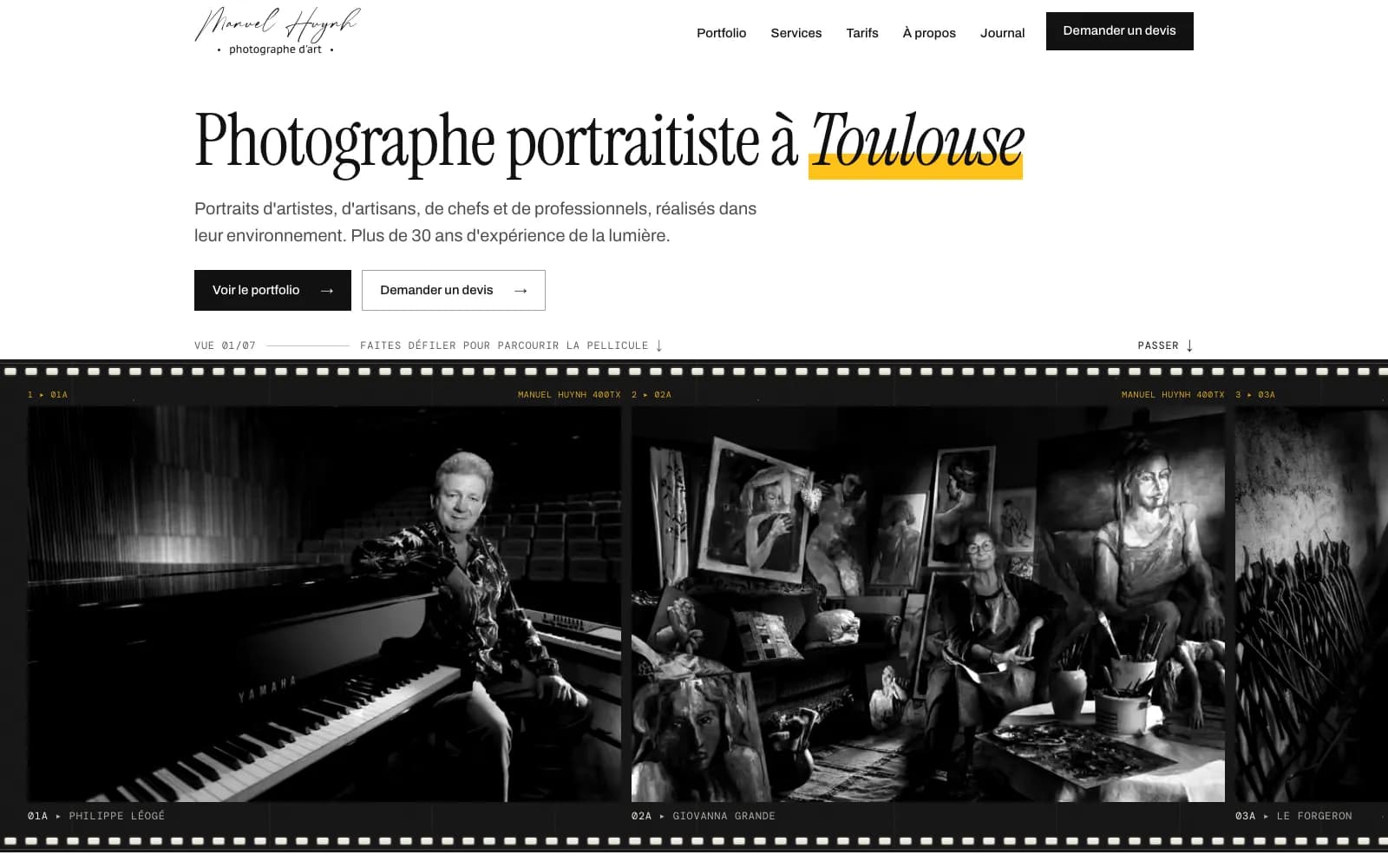 Aperçu du projet Manuel Huynh — Portraits Photo